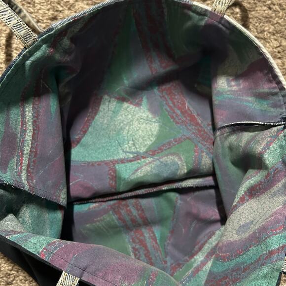 Handmade Upcycled Vintage Fabric Tote Bag Patchwork Denim Carry All Shoulder Bag - Picture 4 of 9